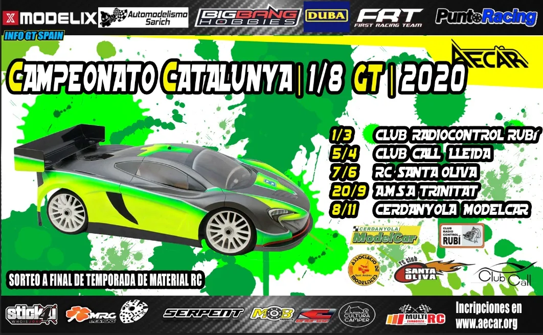 1ª Del Campeonato de Cataluña 1/8 GT 2020