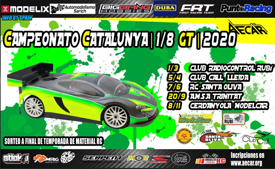 Así queda el Campeonato Cataluña 1/8 GT 2020