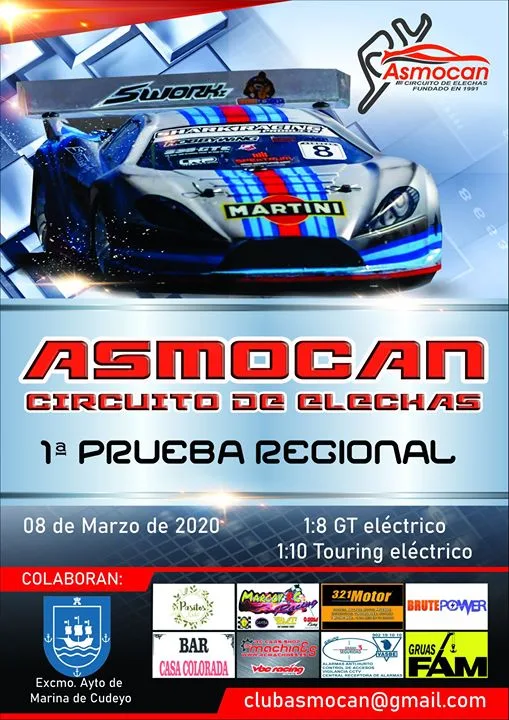 1ª Del Regional 2020 1/8 GT y 1/10 Touring eléctricos en Cantabria - Circuito de Elechas